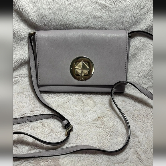 kate spade Handbags - Kate Spade Pinkish Gray Crossbody Bag Preloved